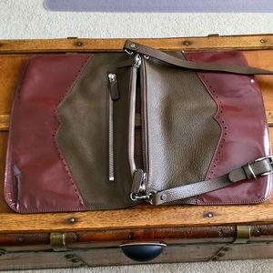 Marni two-toned brown patent and calfskin bag